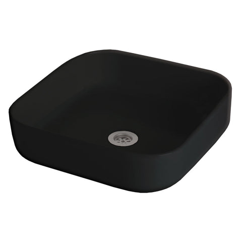 Argent Grace Square Above Counter Basin 425mm (No Taphole) Matte Black NO28MUL0022