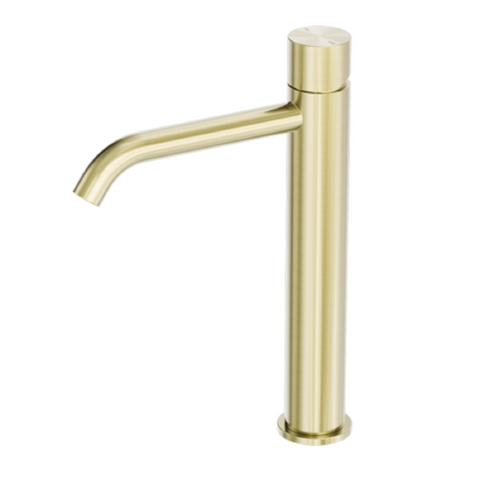 Nero Zen Tall Basin Mixer Pinless Handle Brushed Gold NR162201CBG