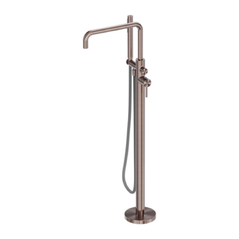 Nero Zen Freestanding Bath Mixer w/Outdoor Shower Hose Brushed Bronze NR162203A01BZ