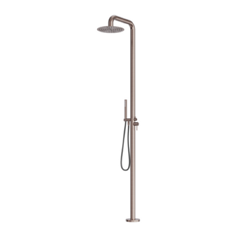 Nero Zen Outdoor Freestanding Shower Column 300mm Brushed Bronze NR162205ABZ