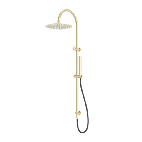 Nero Zen Twin Shower w/ Outdoor Shower Hose Brushed Gold NR162205C01BG