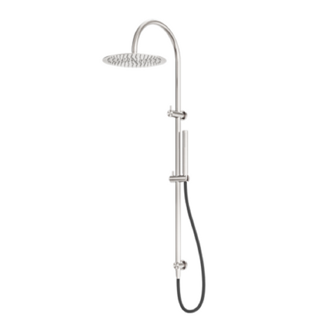 Nero Zen Twin Shower w/ Outdoor Shower Hose Brushed Nickel NR162205C01BN