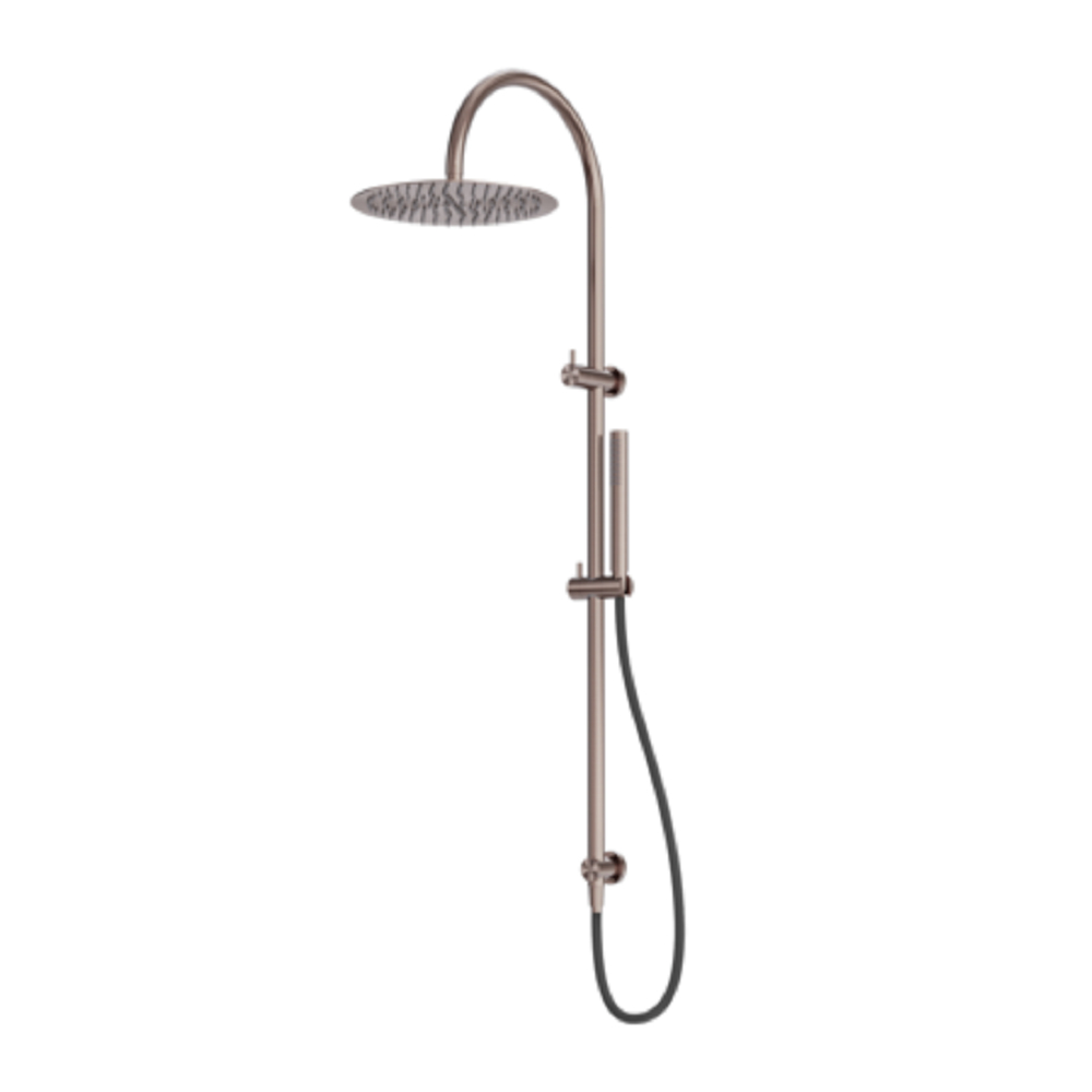 Nero Zen Twin Shower w/ Outdoor Shower Hose Brushed Bronze NR162205C01BZ