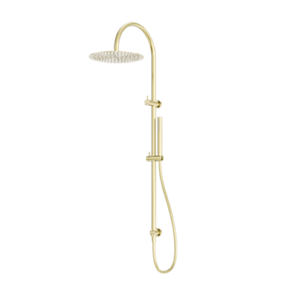 Nero Zen Twin Shower w/ Indoor Shower Hose Brushed Gold NR162205C02BG