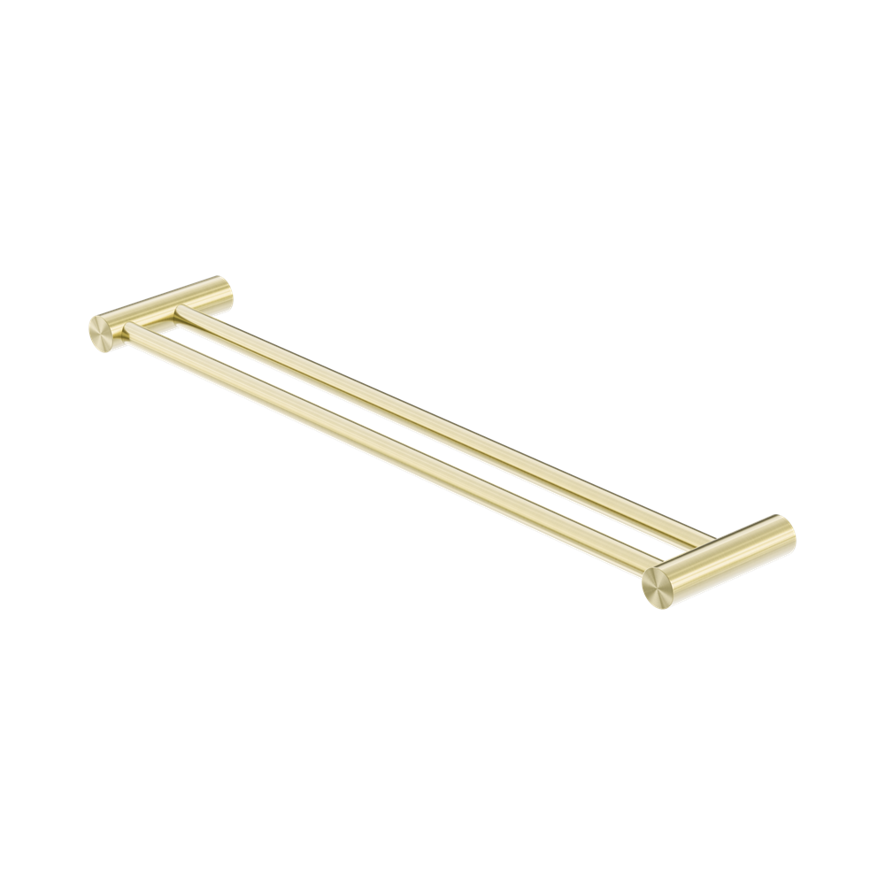 Nero Zen Double Towel Rail 600mm Brushed Gold NR1624DBG