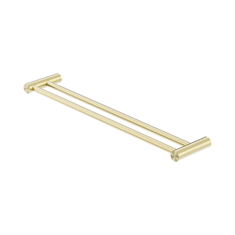 Nero Zen Double Towel Rail 600mm Brushed Gold NR1624DBG