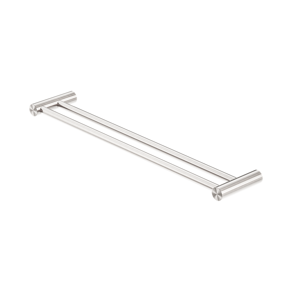 Nero Zen Double Towel Rail 600mm Brushed Nickel NR1624DBN
