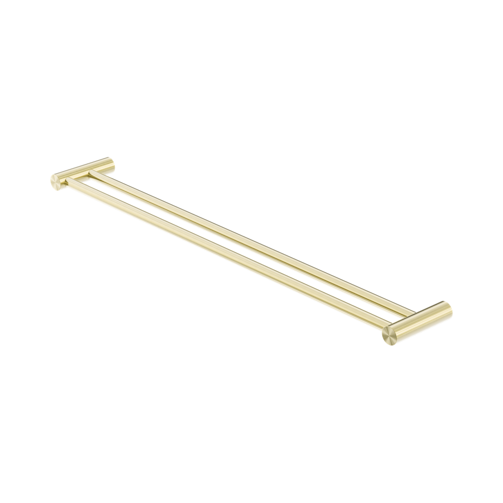 Nero Zen Double Towel Rail 800mm Brushed Gold NR1630DBG