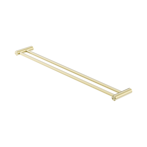 Nero Zen Double Towel Rail 800mm Brushed Gold NR1630DBG