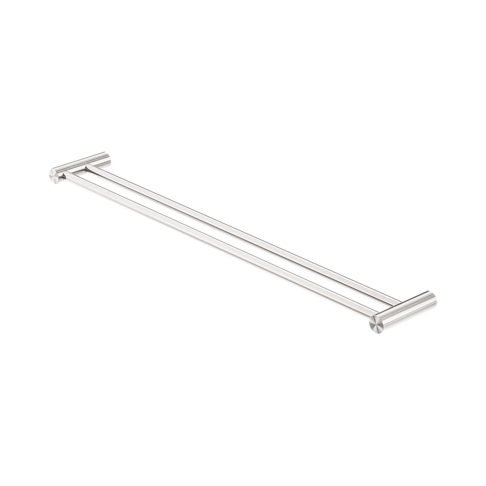 Nero Zen Double Towel Rail 800mm Brushed Nickel NR1630DBN