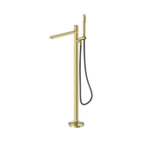 Nero Pure Freestanding Bath Mixer Outdoor Shower Hose Brushed Gold NR172203A01BG