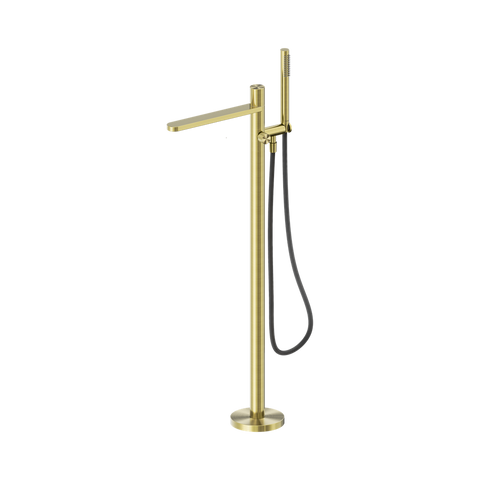 Nero Pure Freestanding Bath Mixer Outdoor Shower Hose Brushed Gold NR172203A01BG