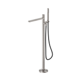 Nero Pure Freestanding Bath Mixer Outdoor Shower Hose Brushed Nickel NR172203A01BN