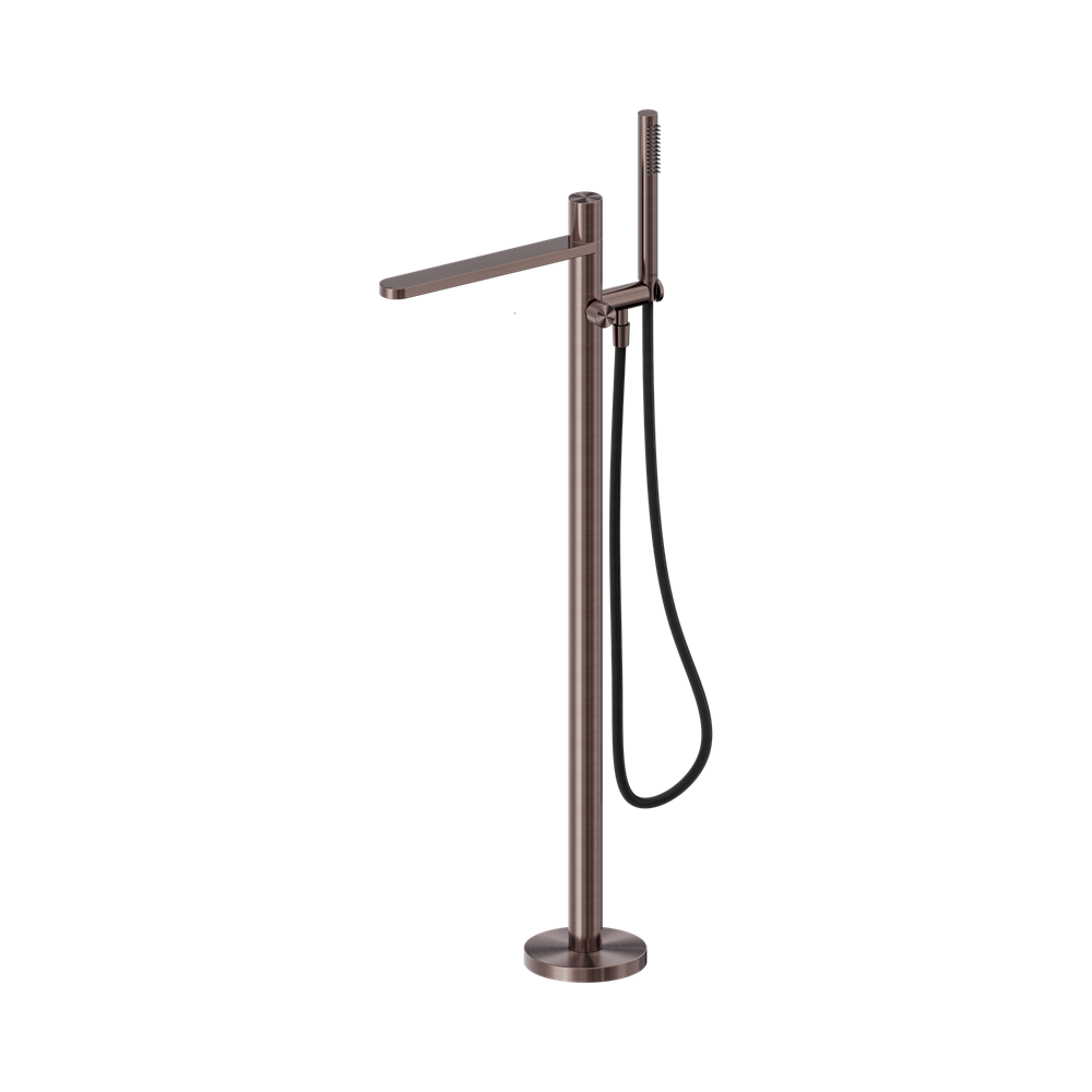 Nero Pure Freestanding Bath Mixer Outdoor Shower Hose Brushed Bronze NR172203A01BZ