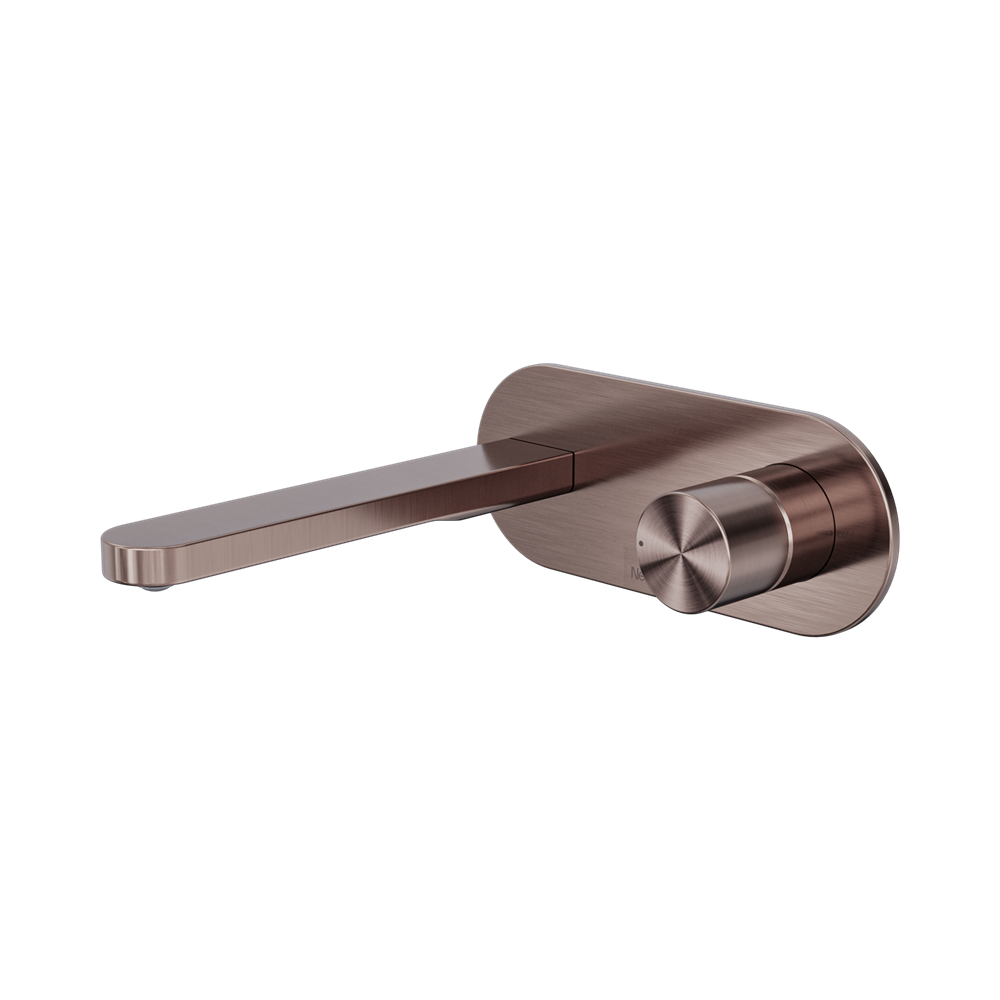 Nero Pure Progressive Wall Mixer Set 185mm Spout Brushed Bronze NR172210ABZ