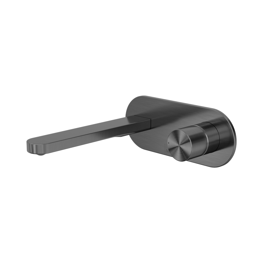 Nero Pure Progressive Wall Mixer Set 185mm Spout Graphite NR172210AGR