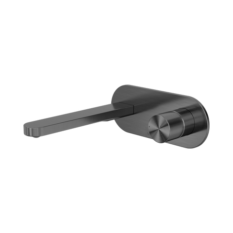 Nero Pure Progressive Wall Mixer Set 185mm Spout Graphite NR172210AGR