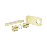 Nero Pure Progressive Wall Mixer Set 185mm Spout (Trim Kit Only) Brushed Gold NR172210ATBG