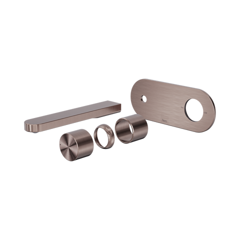Nero Pure Progressive Wall Mixer Set 185mm Spout (Trim Kit Only) Brushed Bronze NR172210ATBZ
