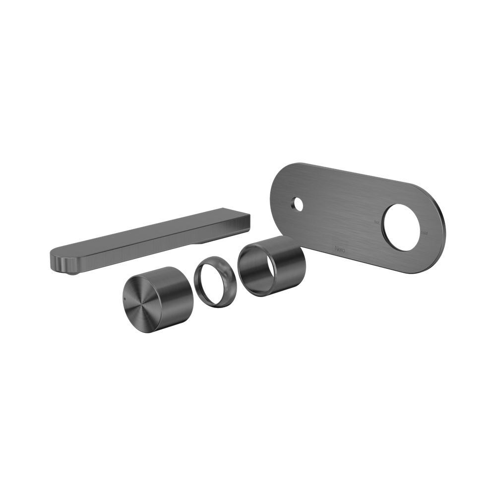 Nero Pure Progressive Wall Mixer Set 185mm Spout (Trim Kit Only) Graphite NR172210ATGR