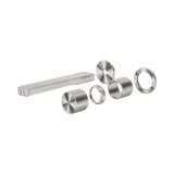 Nero Pure Progressive Wall Mixer Set Separate Back Plate 185mm Spout (Trim Kit Only) Brushed Nickel NR172210BTBN