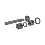 Nero Pure Progressive Wall Mixer Set Separate Back Plate 185mm Spout (Trim Kit Only) Graphite NR172210BTGR