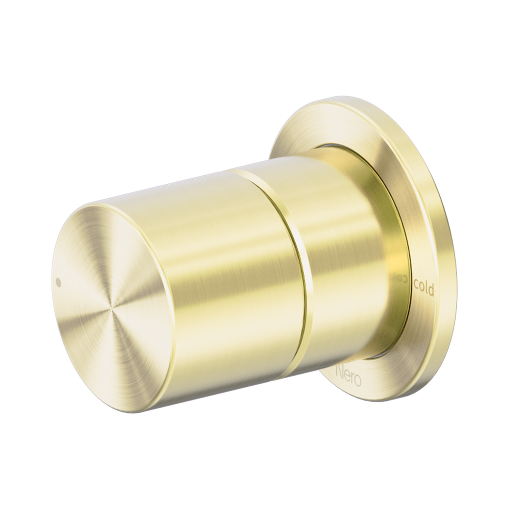 Nero Pure Progressive Shower Mixer 60mm Plate Brushed Gold NR172211BG