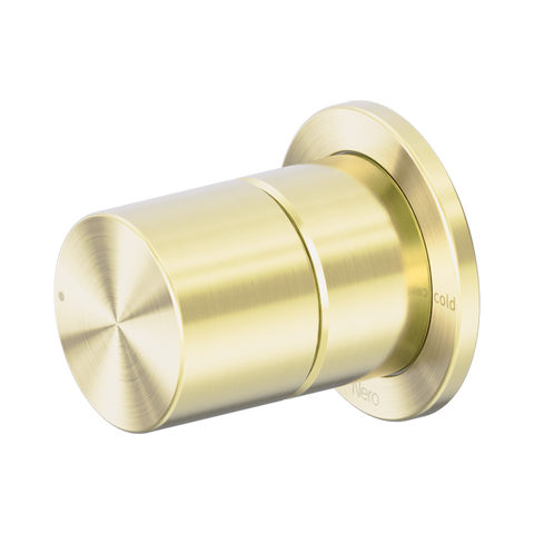 Nero Pure Progressive Shower Mixer 60mm Plate Brushed Gold NR172211BG