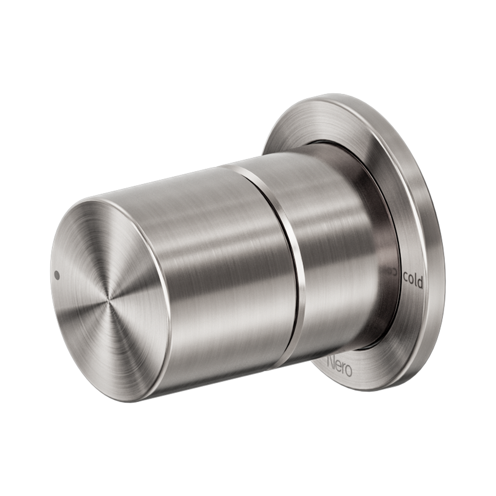 Nero Pure Progressive Shower Mixer 60mm Plate Brushed Nickel NR172211BN