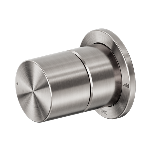 Nero Pure Progressive Shower Mixer 60mm Plate Brushed Nickel NR172211BN