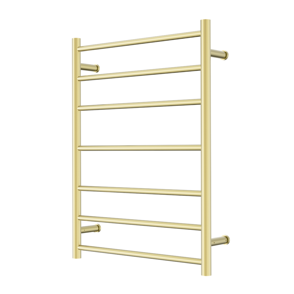 Nero Mecca Heated Towel Ladder 240V 7 Bar H800xW600 Brushed Gold NR190003HBG