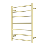 Nero Mecca Heated Towel Ladder 240V 7 Bar H800xW600 Brushed Gold NR190003HBG