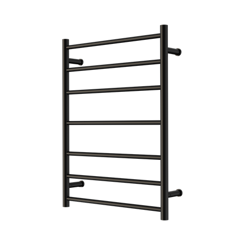 Nero Mecca Heated Towel Ladder 240V 7 Bar H800xW600 Matte Black NR190003HMB
