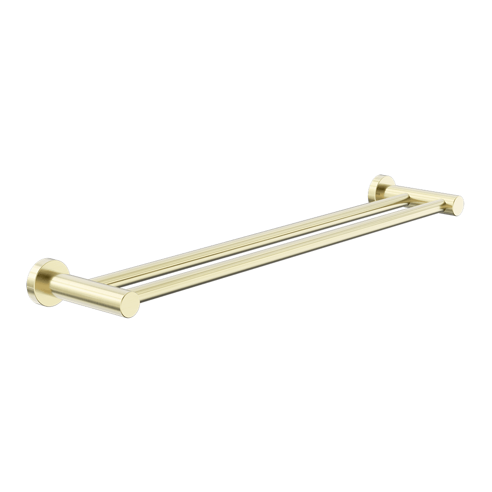 Nero Dolce 2 Double Towel Rail 600mm Brushed Gold NR2024DBG