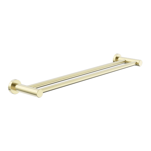 Nero Dolce 2 Double Towel Rail 600mm Brushed Gold NR2024DBG