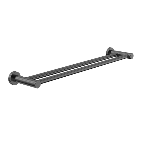 Nero Dolce 2 Double Towel Rail 600mm Gunmetal NR2024DGM