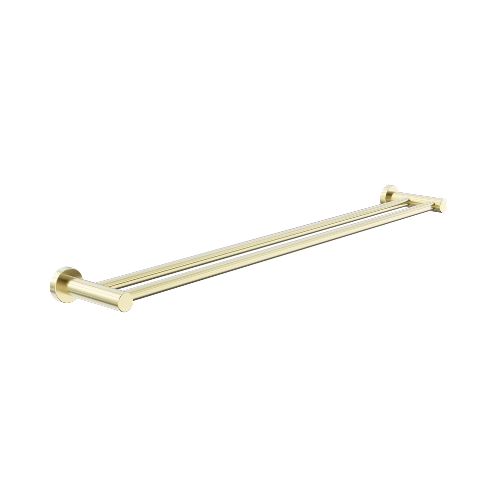 Nero Dolce 2 Double Towel Rail 800mm Brushed Gold NR2030DBG
