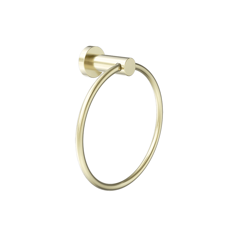 Nero Dolce 2 Hand Towel Ring Brushed Gold NR2080BG