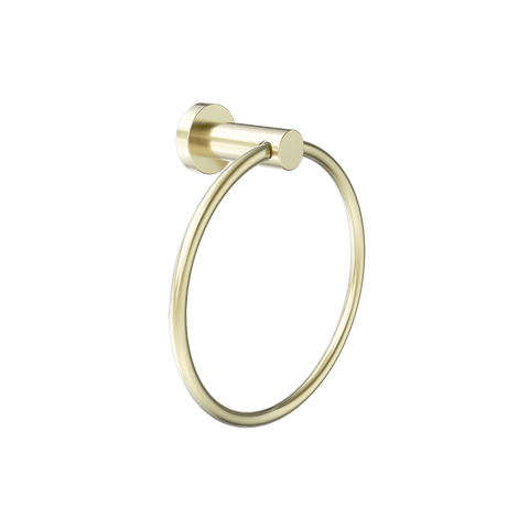 Nero Dolce 2 Hand Towel Ring Brushed Gold NR2080BG