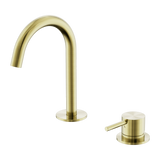 Nero Mecca Hob Basin Mixer Set Arc Spout Brushed Gold NR221901GBG