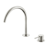 Nero Mecca Hob Kitchen/Bath Mixer Set 220mm Arc Spout Brushed Nickel NR221901JBN
