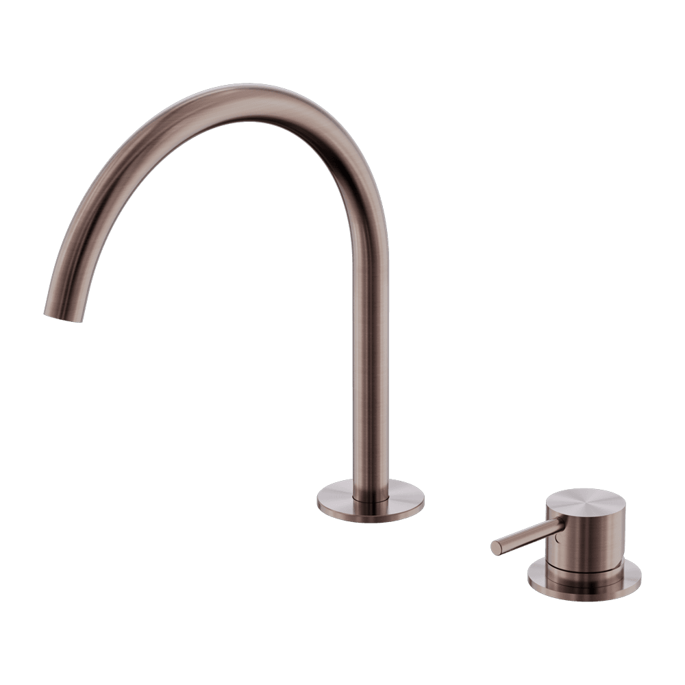 Nero Mecca Hob Kitchen/Bath Mixer Set 220mm Arc Spout Brushed Bronze NR221901JBZ