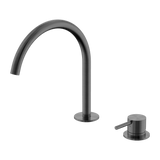 Nero Mecca Hob Kitchen/Bath Mixer Set 220mm Arc Spout Gunmetal NR221901JGM