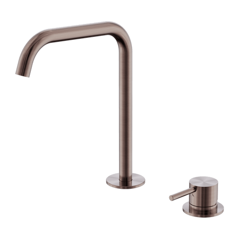 Nero Mecca Hob Kitchen/Bath Mixer Set 200mm Edge Spout Brushed Bronze NR221901KBZ