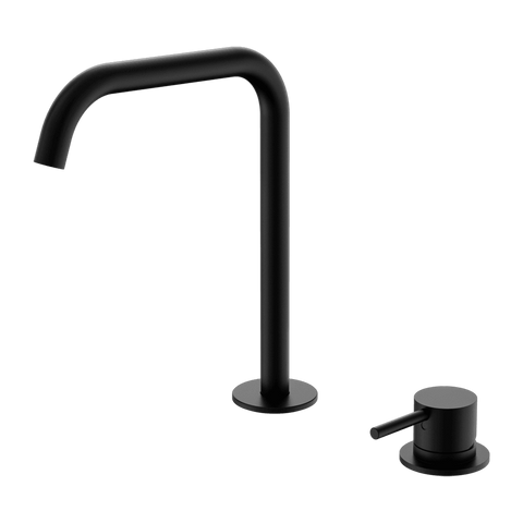 Nero Mecca Hob Kitchen/Bath Mixer Set 200mm Edge Spout Matte Black NR221901KMB
