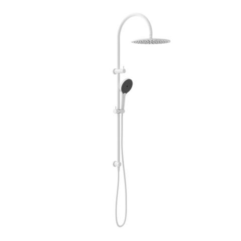 Nero Mecca Twin Shower With Air Shower II Matte White NR221905HMW
