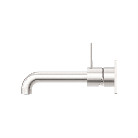 Nero Mecca Wall Basin/Bath Mixer Set Handle Up 160mm Spout (Trim Kit Only) Brushed Nickel NR221910B160TBN