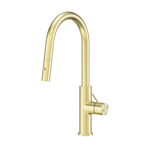 Nero Mecca Sensor Pull Out Sink Mixer Vegie Spray Function Brushed Gold NR221908ABG
