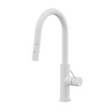 Nero Mecca Sensor Pull Out Sink Mixer Vegie Spray Function Matte White NR221908AMW