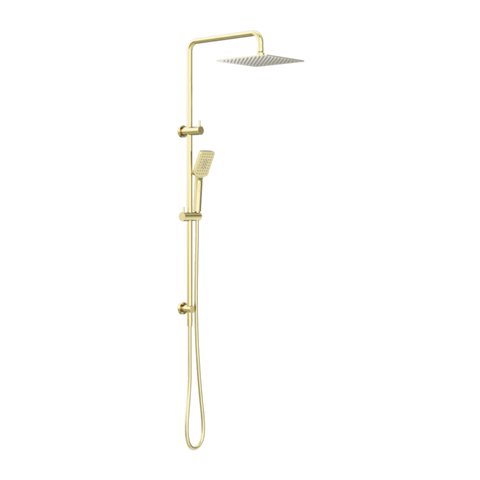 Nero Square Project Twin Shower Brushed Gold NR232105EBG